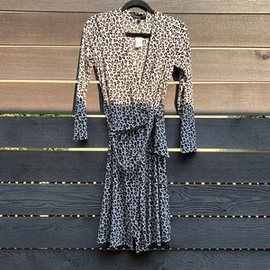 NWT Banana Republic cream leopard dress